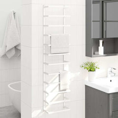 vidaXL Towel Rack | White | Steel | 24 cm x 12 cm x 96 cm | Towel Rack 3