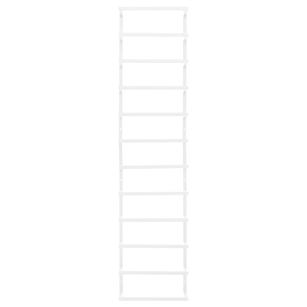 vidaXL Towel Rack | White | Steel | 24 cm x 12 cm x 96 cm | Towel Rack 4