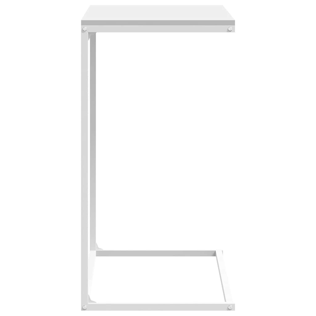vidaXL Side Table | White | Engineered Wood, Iron | Compact | Durable 5