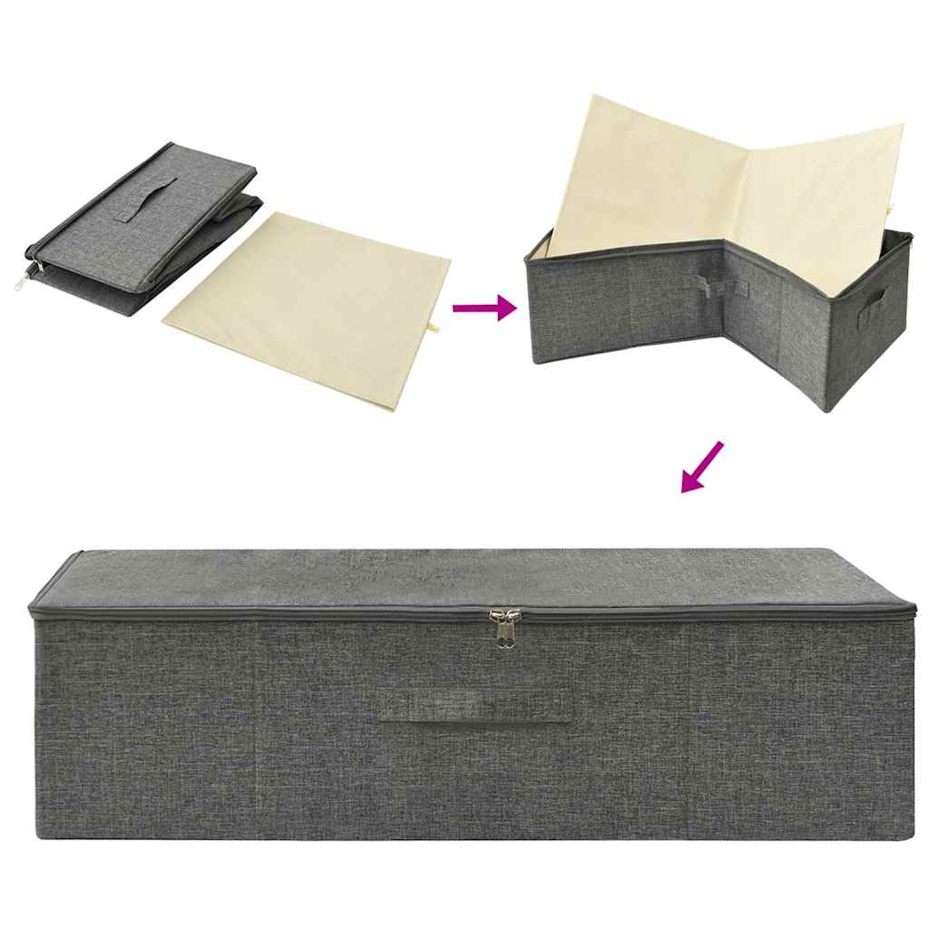 vidaXL Storage Box | Set of 2 | Anthracite 6