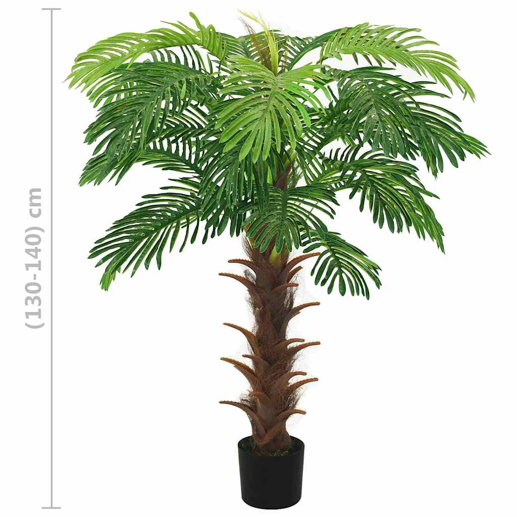 vidaXL Artificial Cycas Palm | Green | Plastic, Wood | 130-140 cm 6