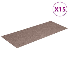 vidaXL Stair Mat | Set of 15 | Light Brown 2