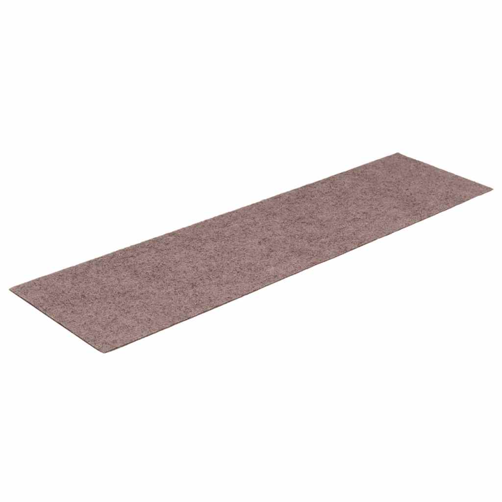 vidaXL Stair Mat | Set of 15 | Light brown 3