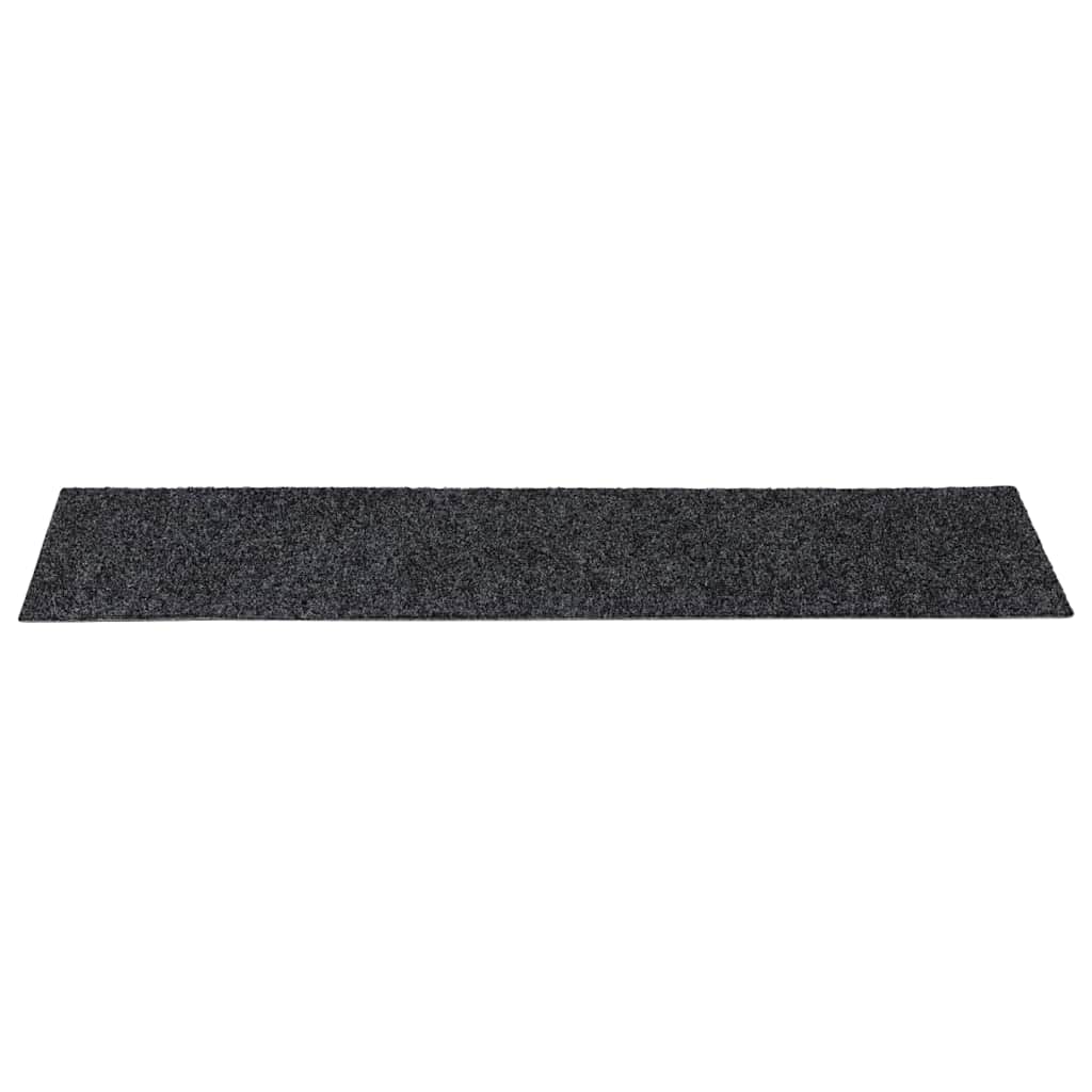 vidaXL Stair Mat | Set of 15 | Grey | 100% Polypropylene | 76 x 20 cm 4