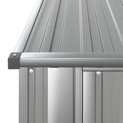 Garden Shed 180.5x97x209.5 cm Galvanised Steel Grey