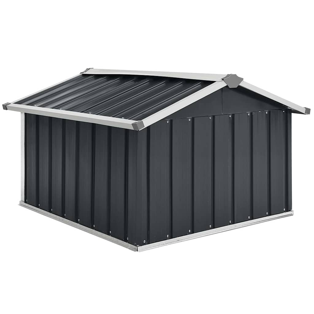 vidaXL Garden Shed | Anthracite | Galvanised steel | Medium | Durable 5