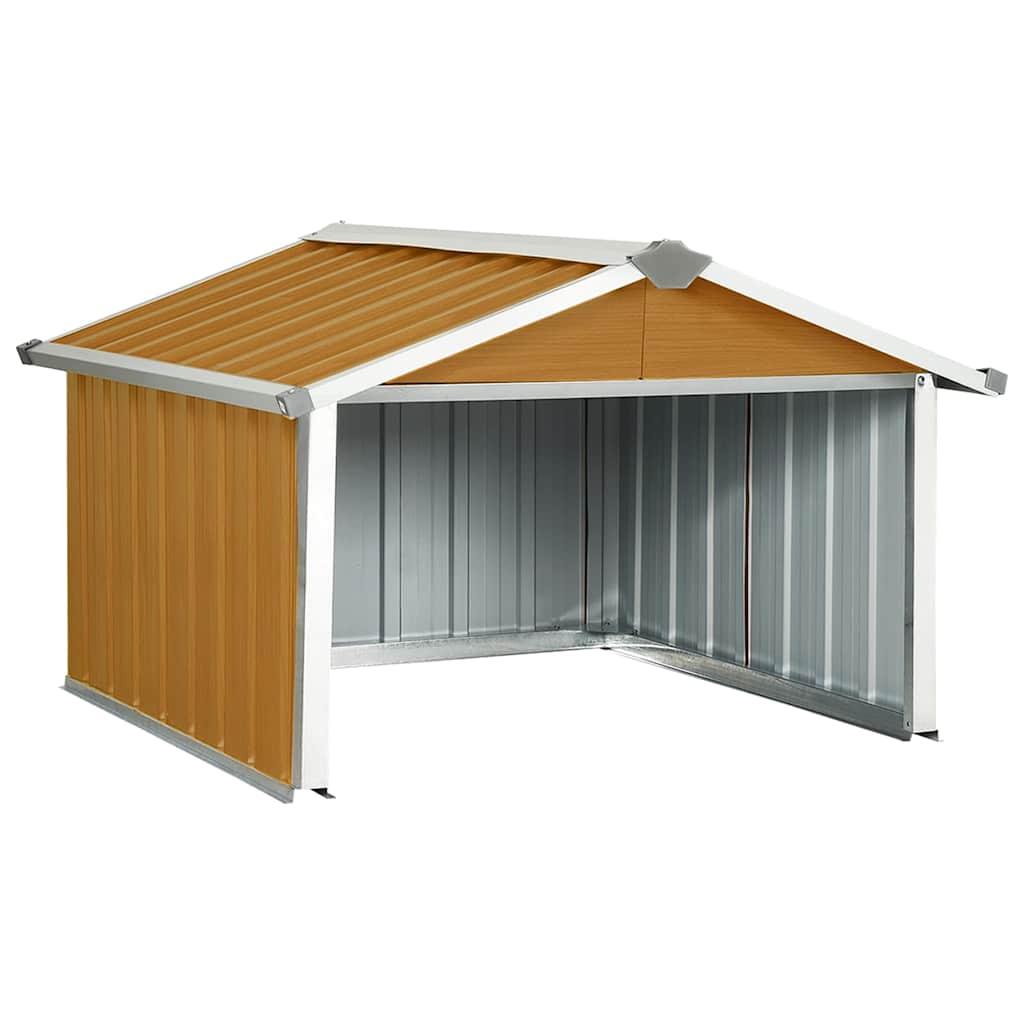vidaXL Garden Shed | Brown | Galvanised steel | Medium | Durable | Garden Shed 2