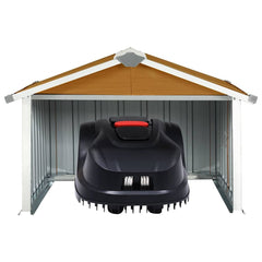 vidaXL Garden Shed | Brown | Galvanised steel | Medium | Durable | Garden Shed 3