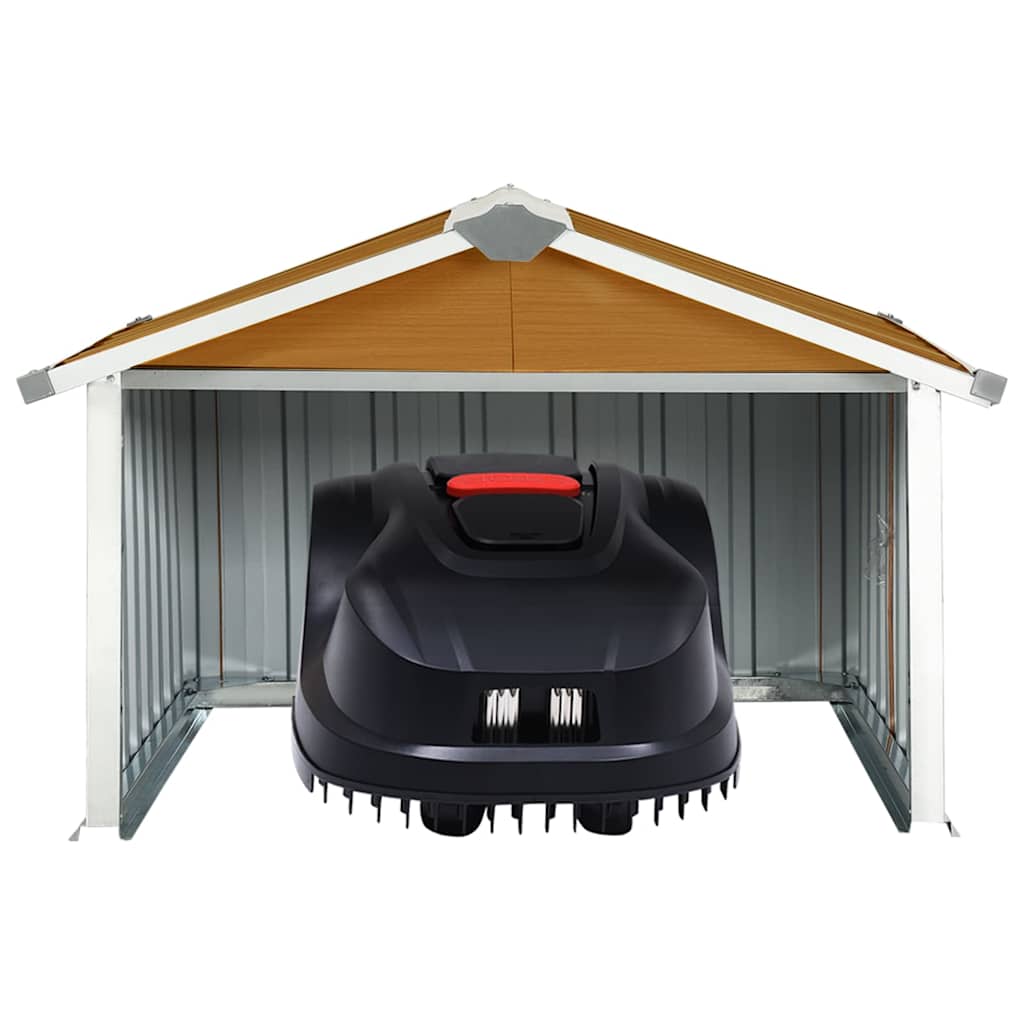 vidaXL Garden Shed | Brown | Galvanised steel | Medium | Durable | Garden Shed 3