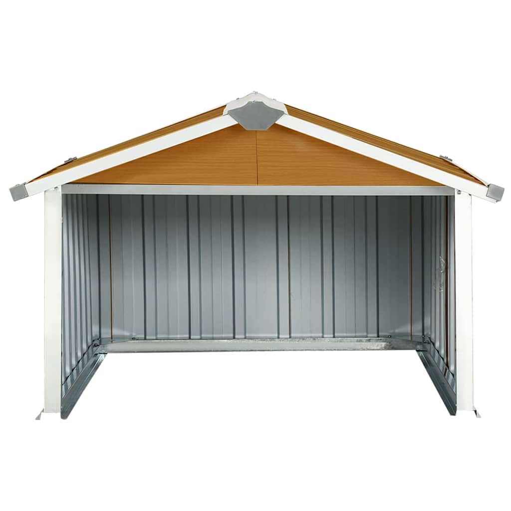 vidaXL Garden Shed | Brown | Galvanised steel | Medium | Durable | Garden Shed 4