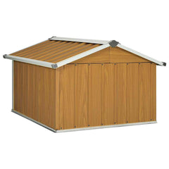 vidaXL Garden Shed | Brown | Galvanised steel | Medium | Durable | Garden Shed 6