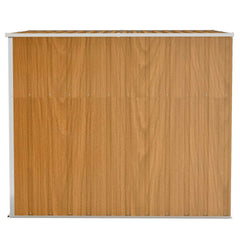 Wall-mounted Garden Shed Galvanised Steel Brown 118 x 194 x 178 cm