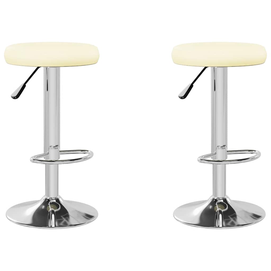 vidaXL Bar Stools 2 pcs Cream Faux Leather 2