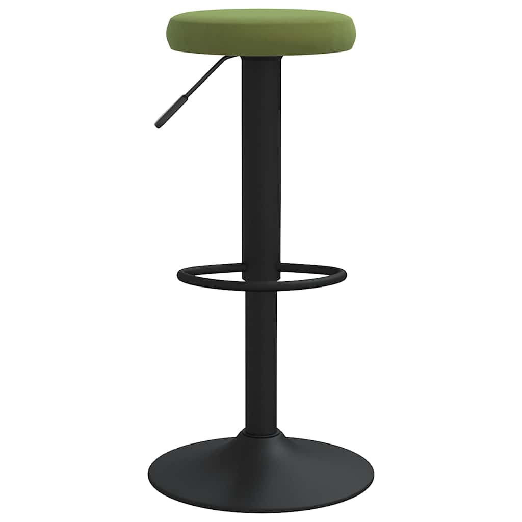 Bar Stools 2 pcs Velvet light green