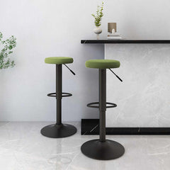Bar Stools 2 pcs Velvet light green