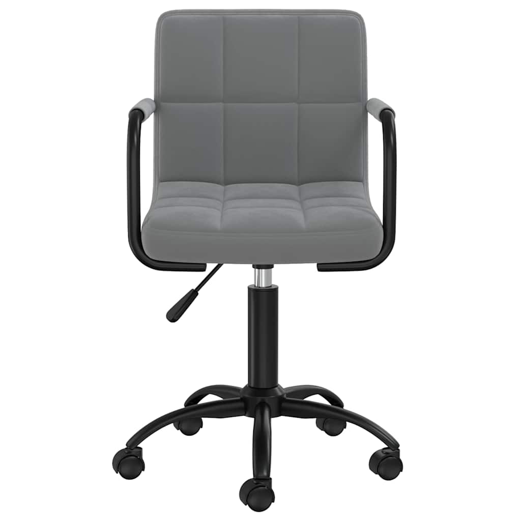 Swivel Office Chair Velvet dark grey