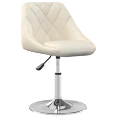 vidaXL Swivel Dining Chairs 2 pcs Cream Velvet 3
