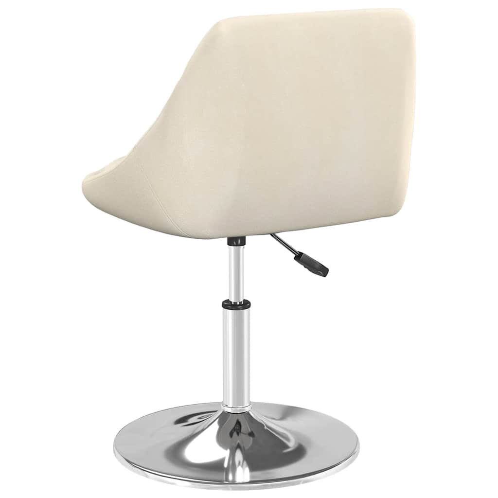 vidaXL Swivel Dining Chairs 2 pcs Cream Velvet 6