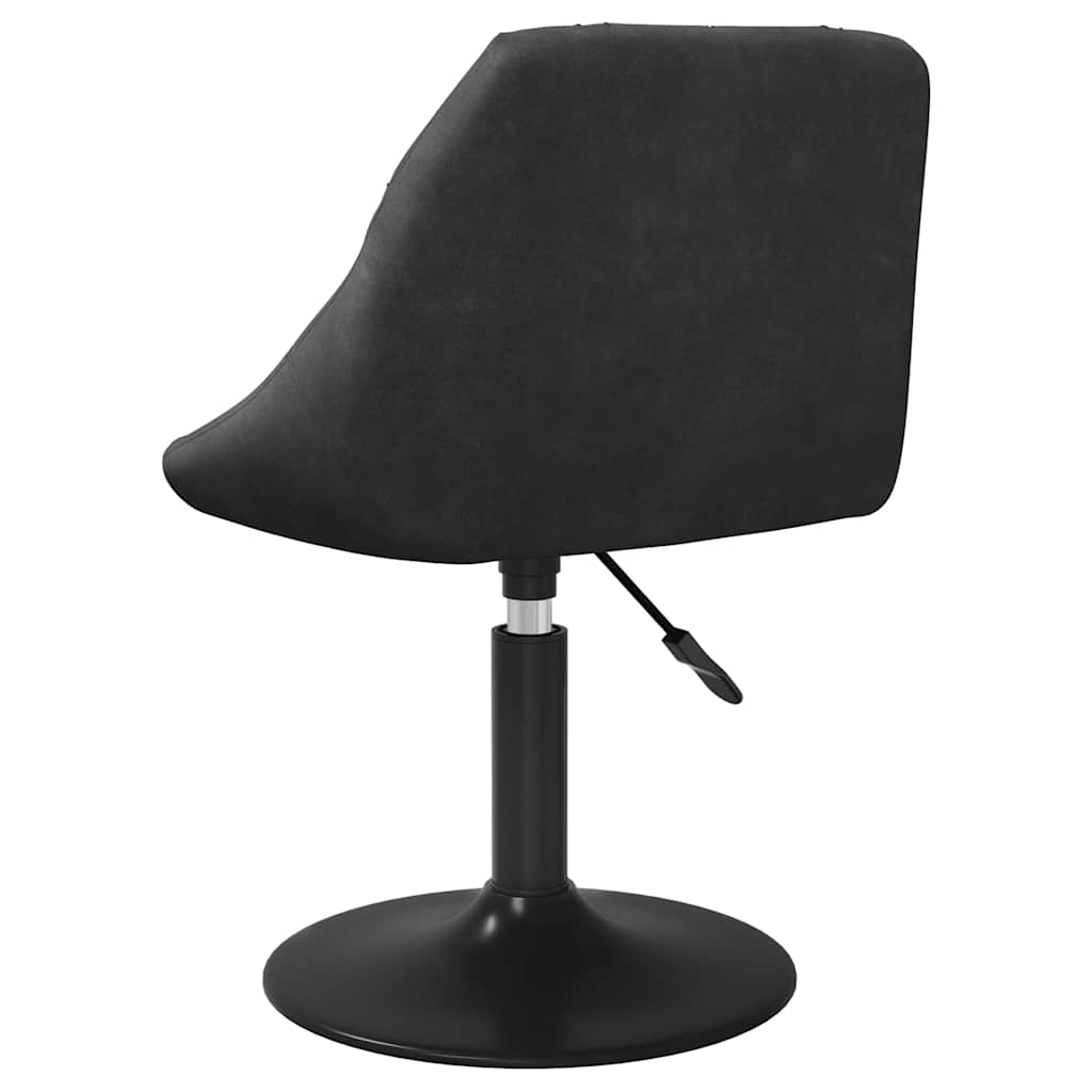 vidaXL Swivel Dining Chairs 2 pcs Black Velvet 6
