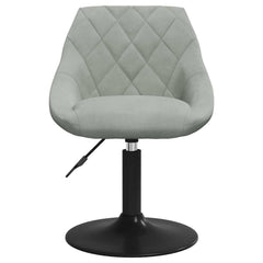 vidaXL Swivel Dining Chairs 2 pcs Light Grey Velvet 4