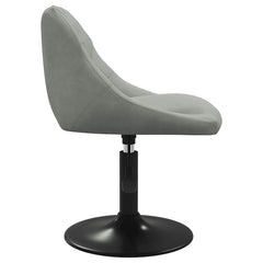 vidaXL Swivel Dining Chairs 2 pcs Light Grey Velvet 5