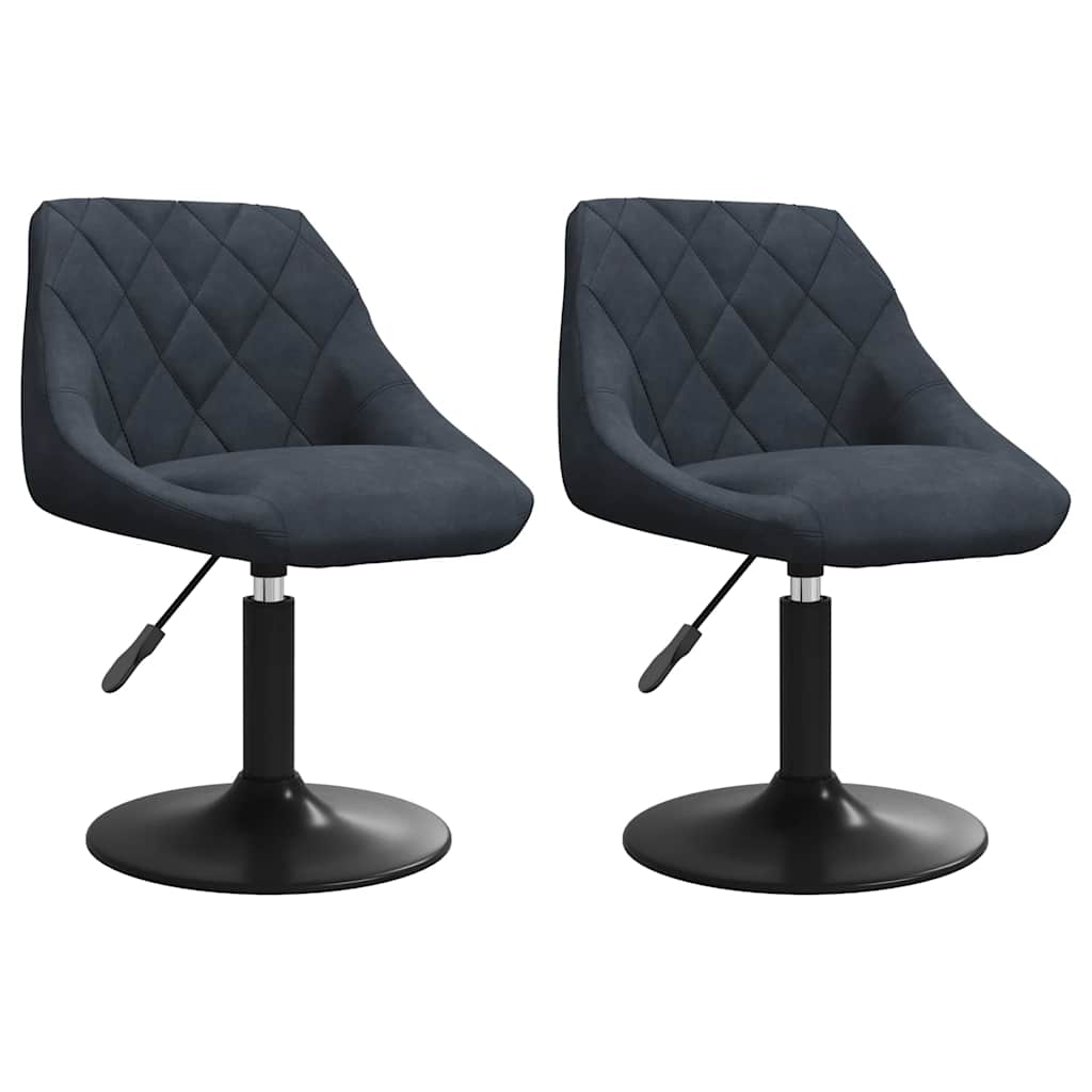 vidaXL Swivel Dining Chairs 2 pcs Dark Grey Velvet 2