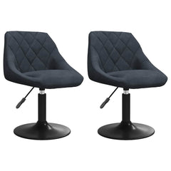 vidaXL Swivel Dining Chairs 2 pcs Dark Grey Velvet 2