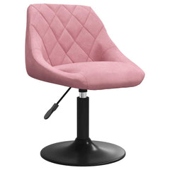 vidaXL Swivel Dining Chairs 2 pcs Pink Velvet 3