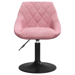 vidaXL Swivel Dining Chairs 2 pcs Pink Velvet 4