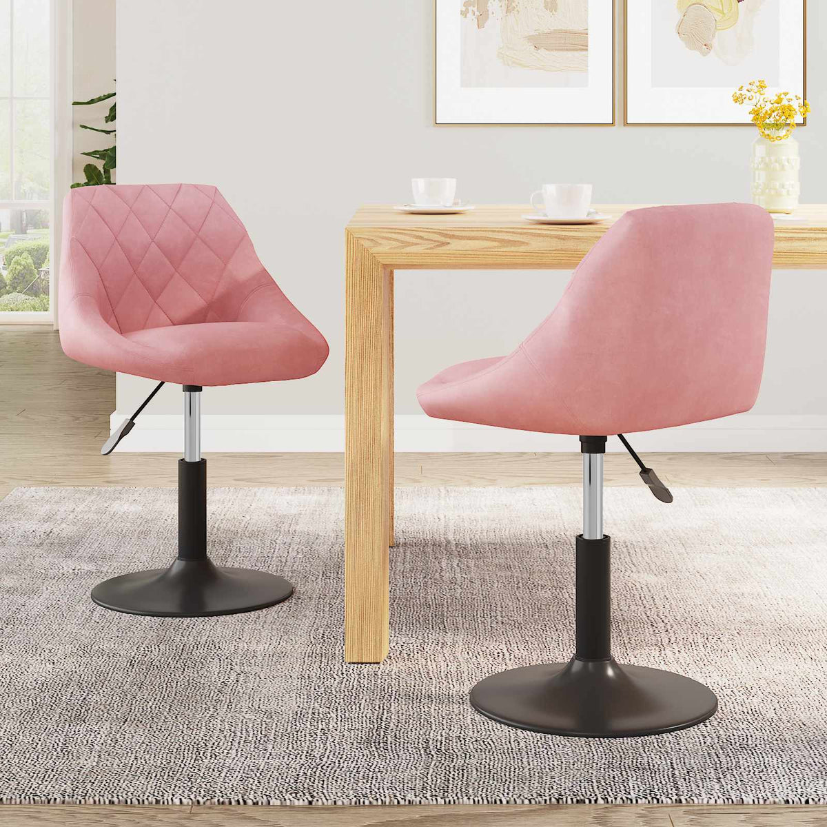 Swivel Dining Chairs 2 pcs Velvet