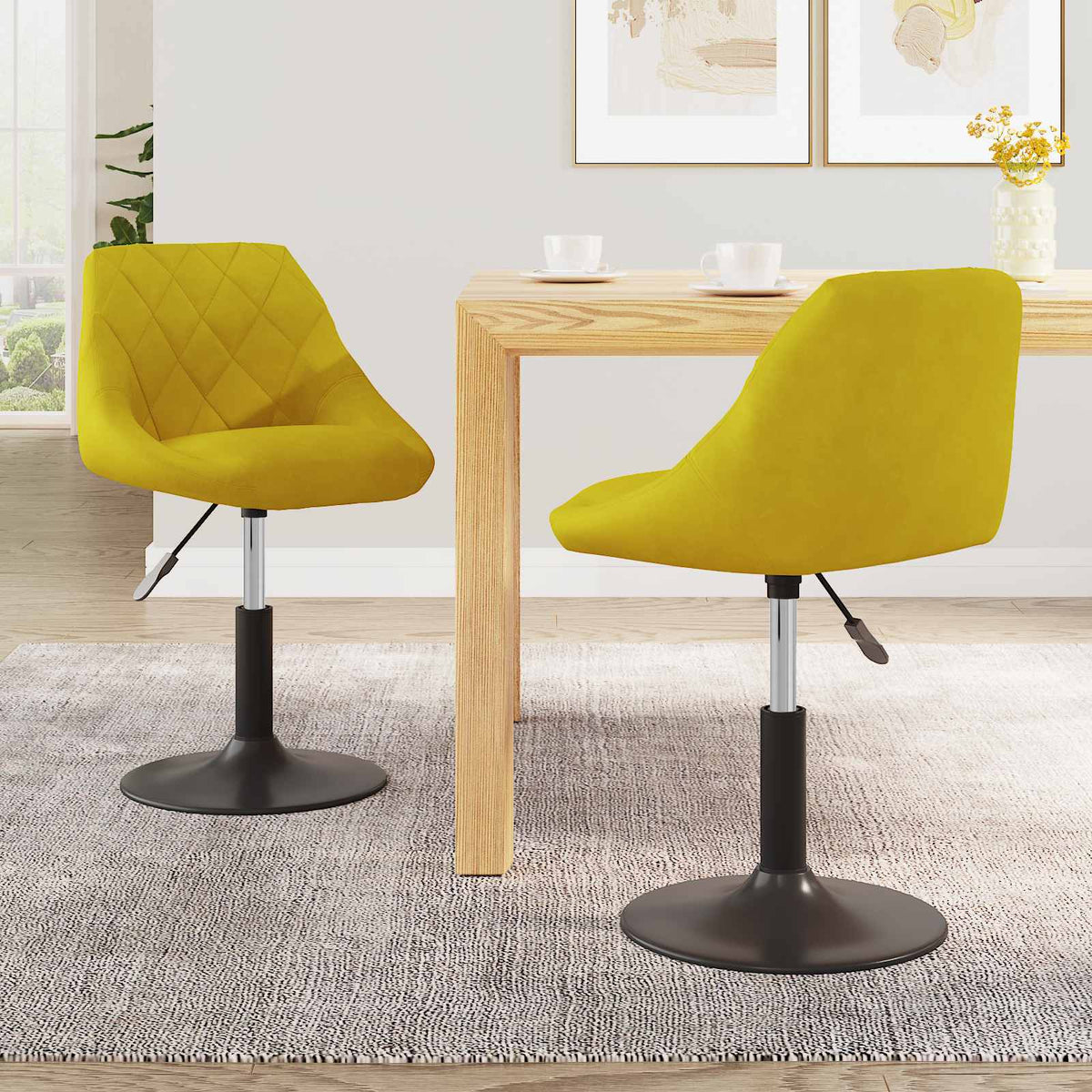 Swivel Dining Chairs 2 pcs Velvet