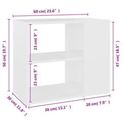 vidaXL Side Cabinet | White | Engineered wood | 60 cm x 30 cm x 50 cm 6