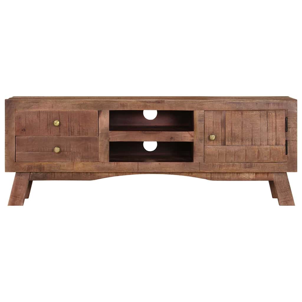 328303 vidaXL TV Cabinet 110x30x40 cm Rough Mango Wood 3