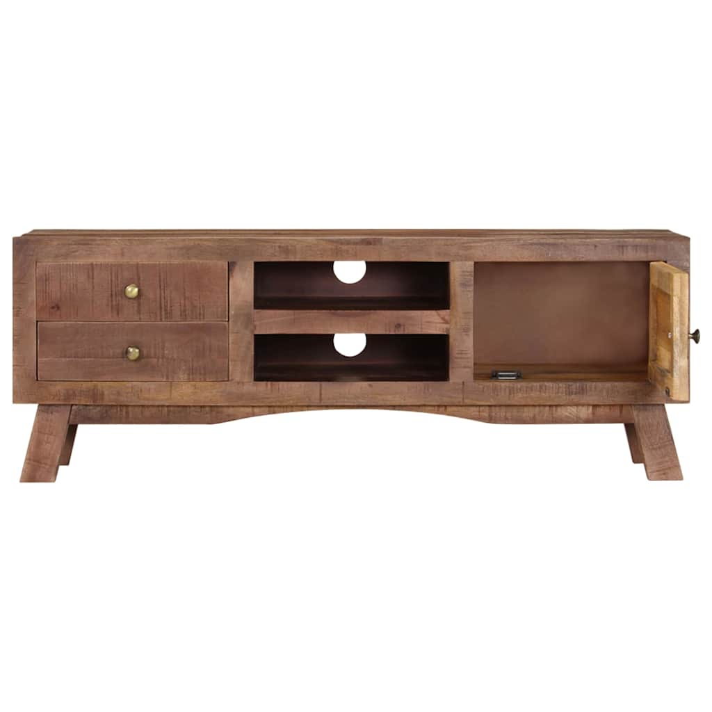 328303 vidaXL TV Cabinet 110x30x40 cm Rough Mango Wood 4
