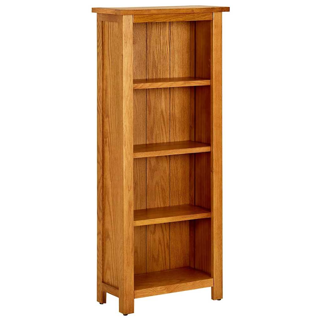 4-Tier Bookcase Solid Oak Wood 45 cm 110 cm 22 cm