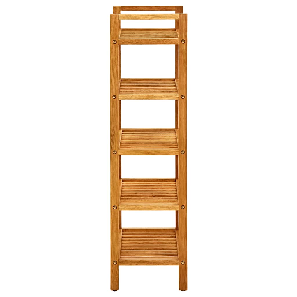 vidaXL Shoe Rack with 5 Shelves 50x27x100 cm Solid Oak Wood 3