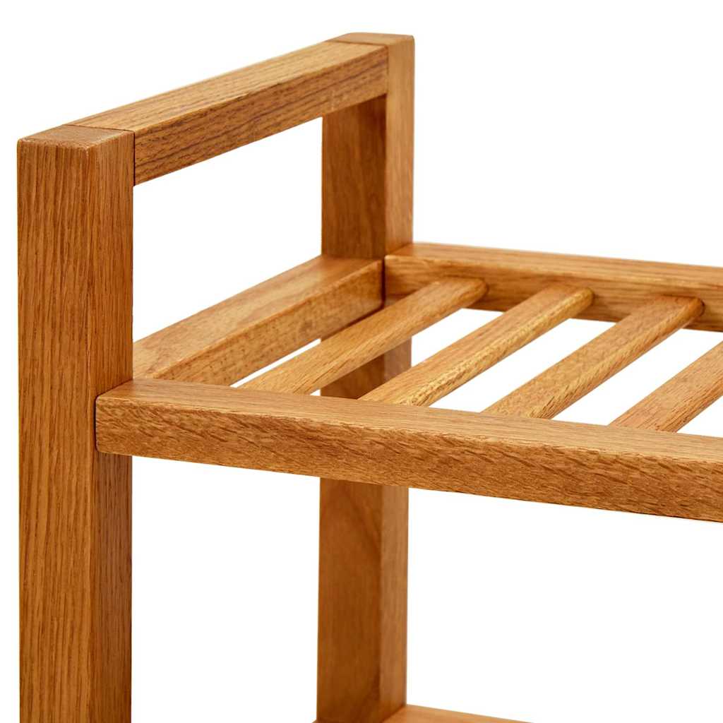 vidaXL Shoe Rack with 5 Shelves 50x27x100 cm Solid Oak Wood 5