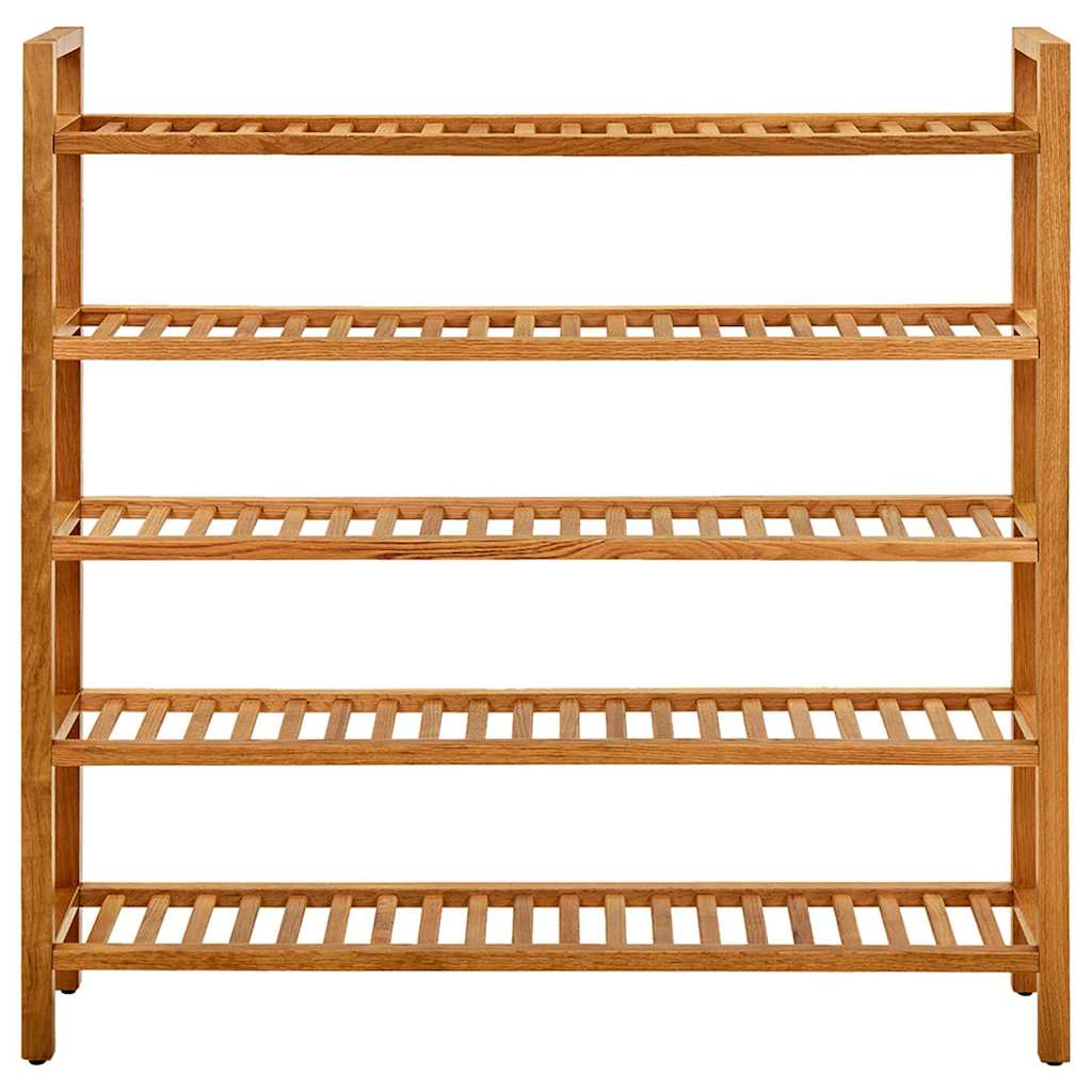 vidaXL Shoe Rack | Natural Oak | Solid Oak Wood | Standard | Shoe Rack 2