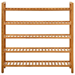 vidaXL Shoe Rack | Natural Oak | Solid Oak Wood | Standard | Shoe Rack 2