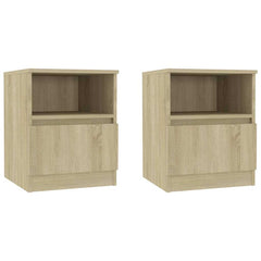 806164 vidaXL Bed Cabinets 2 pcs Sonoma Oak 40x40x50 cm Engineered Wood 2