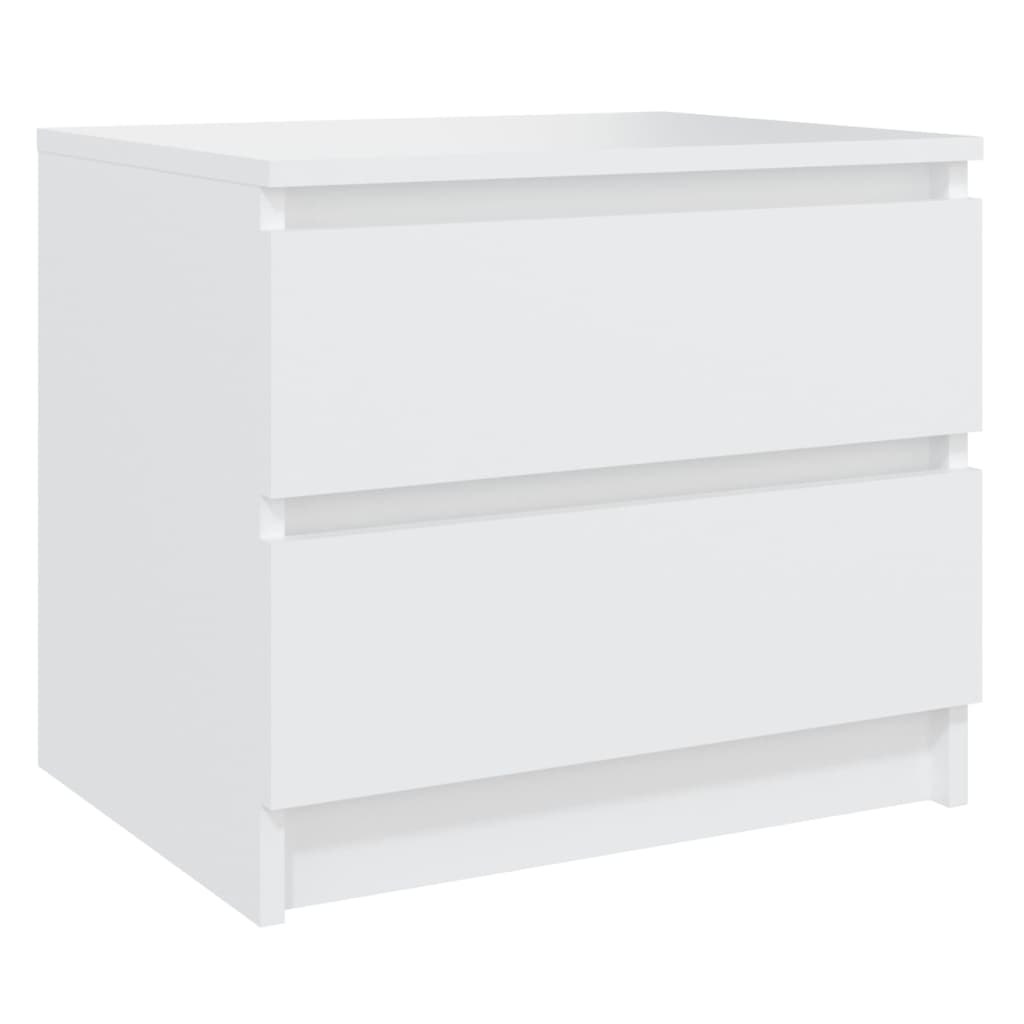 806194 vidaXL Bed Cabinets 2 pcs White 50x39x43,5 cm Engineered Wood 2