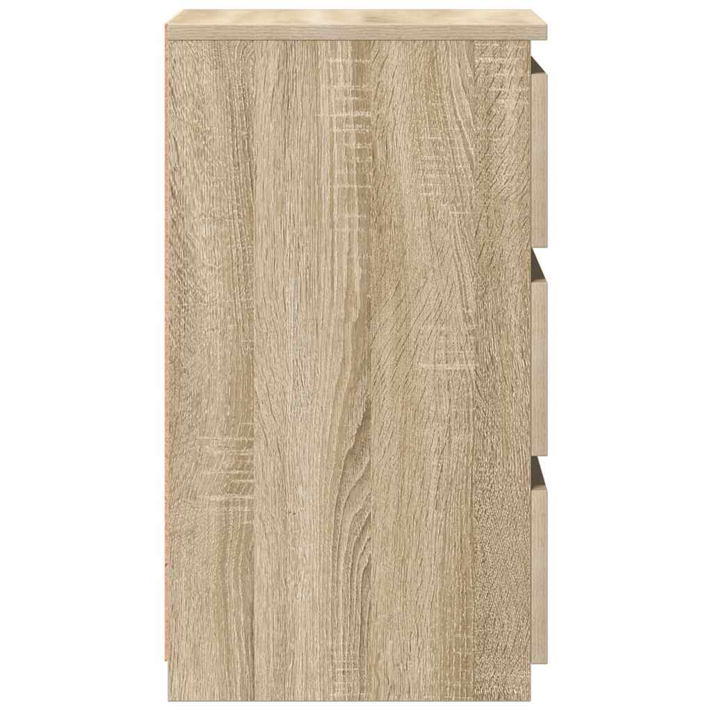 806218 vidaXL Bed Cabinets 2 pcs Sonoma Oak 40x35x62,5 cm Engineered Wood 6