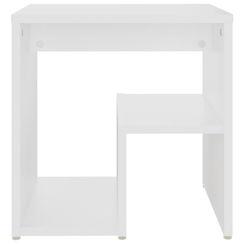806329 vidaXL Bed Cabinets 2 pcs White 40x30x40 cm Engineered Wood 5