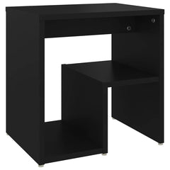 806331 vidaXL Bed Cabinets 2 pcs Black 40x30x40 cm Engineered Wood 4