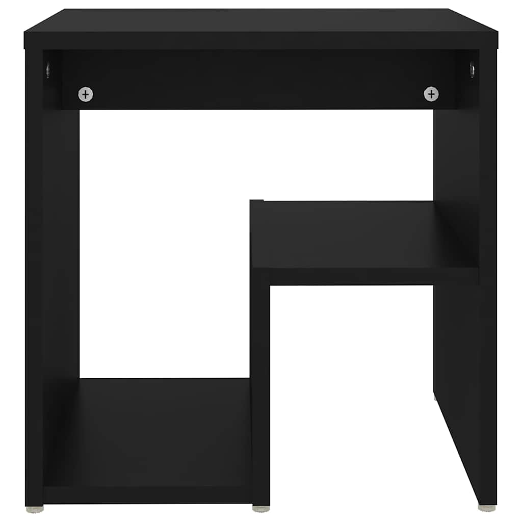 806331 vidaXL Bed Cabinets 2 pcs Black 40x30x40 cm Engineered Wood 5