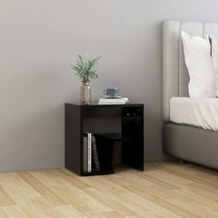 806331 vidaXL Bed Cabinets 2 pcs Black 40x30x40 cm Engineered Wood 3