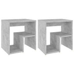 806337 vidaXL Bed Cabinets 2 pcs Concrete Grey 40x30x40 cm Engineered Wood 2