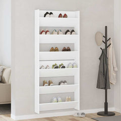 Wall Shoe Cabinets Engineered Wood Width 80 cm 2 White 90 cm