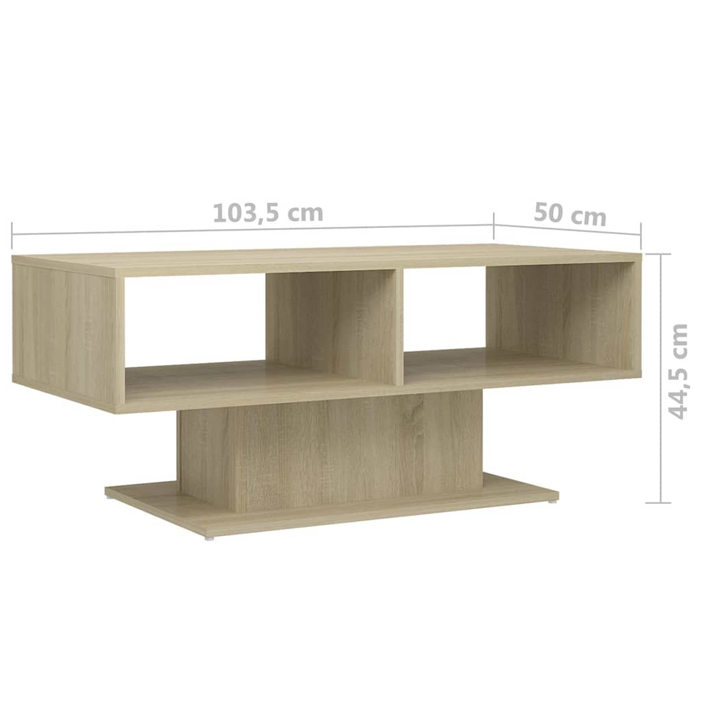 vidaXL Coffee Table | Sonoma Oak | Engineered Wood | Coffee Table | Rectangular 6