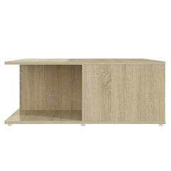 vidaXL Coffee Table | White and Sonoma Oak | Engineered Wood | 80 cm | Storage 5